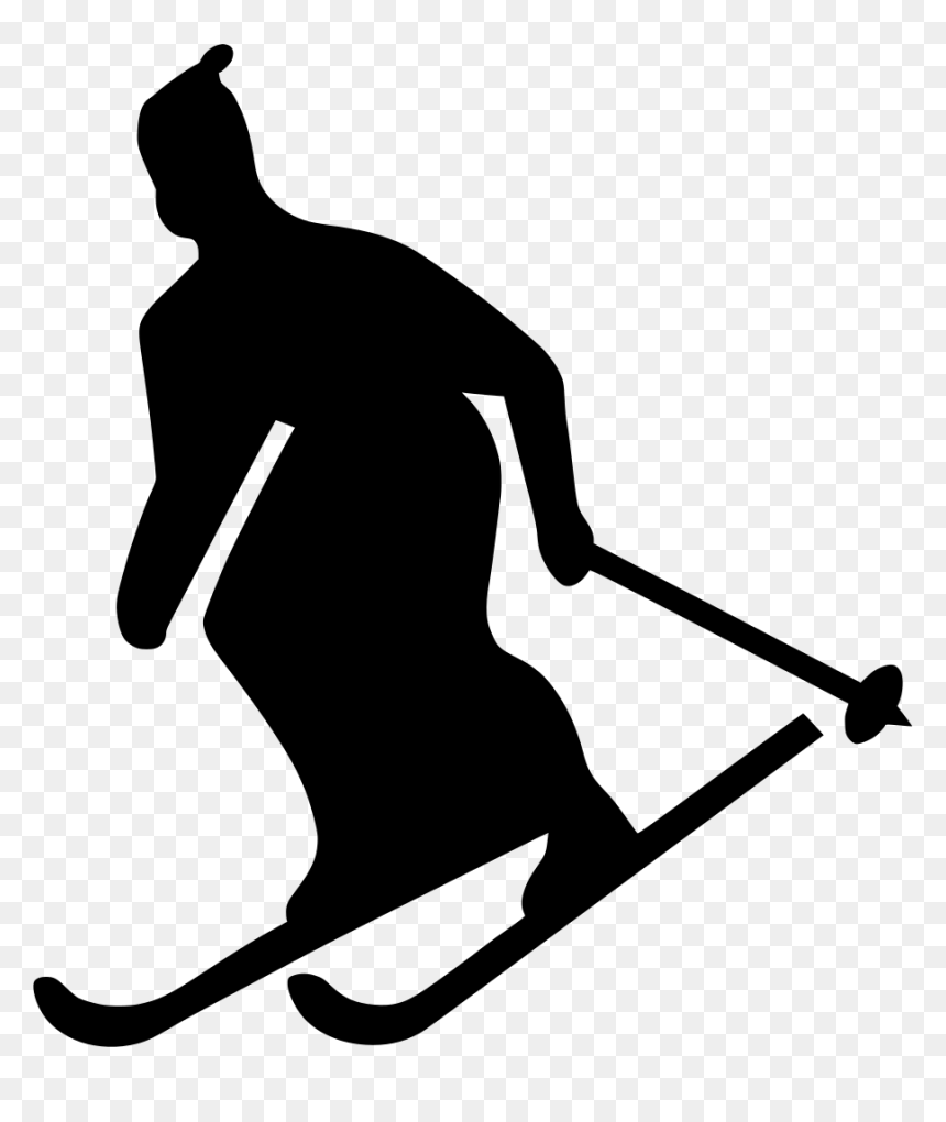 Skier Silhouette, HD Png Download - skier png