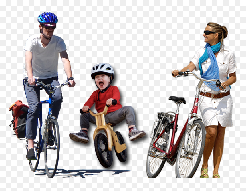 Jovenes En Bicicleta Png , Png Download - Man On Bike Png, Transparent Png - bicicleta png
