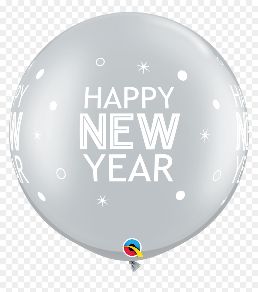 Round Happy New Years, HD Png Download - silver balloons png