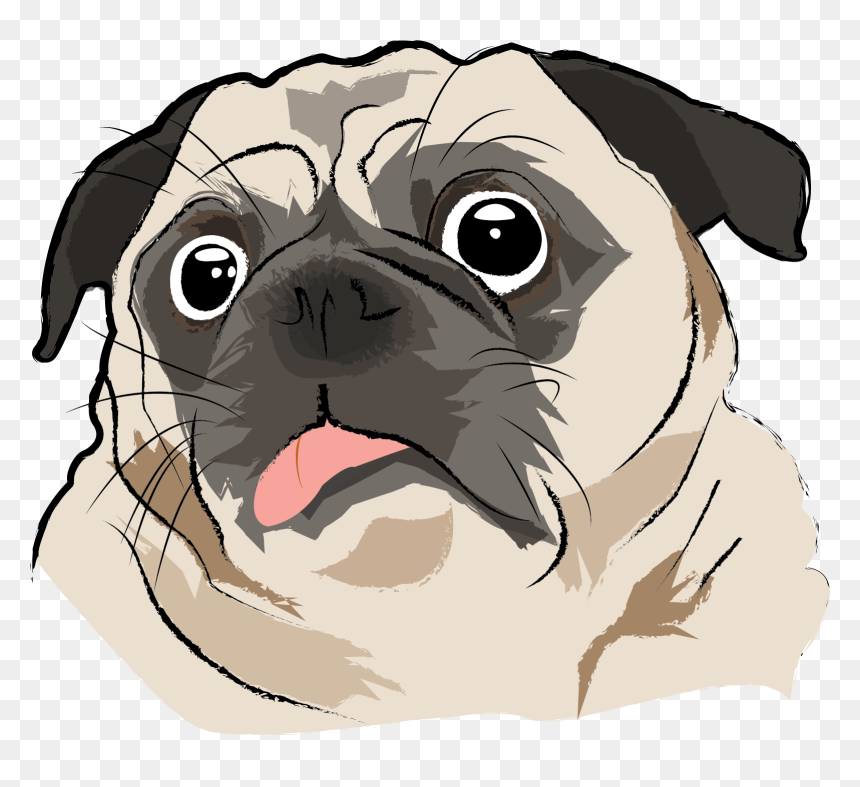 Pug - Pug Dog Vector Art, HD Png Download - pen vector png