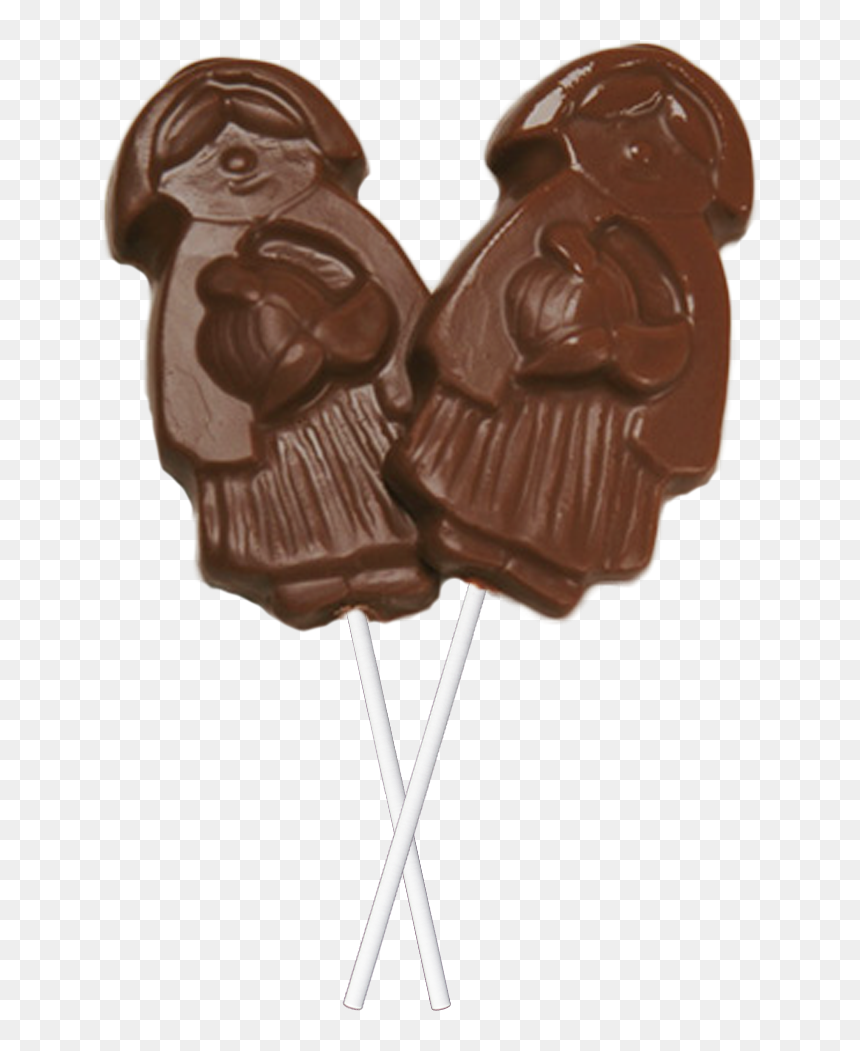 Chocolate Pilgrim Girl Sucker - Chocolate, HD Png Download - sucker png
