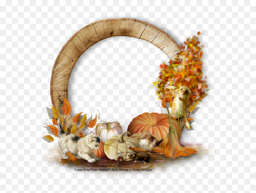 Wreath, HD Png Download - fall frame png