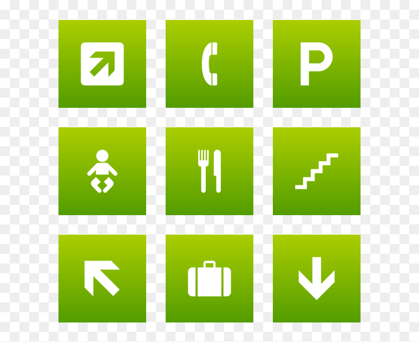 Aiga Icon In Style Flat Square White On Green Gradient - Emergency And Evacuation Procedures, HD Png Download - green square png