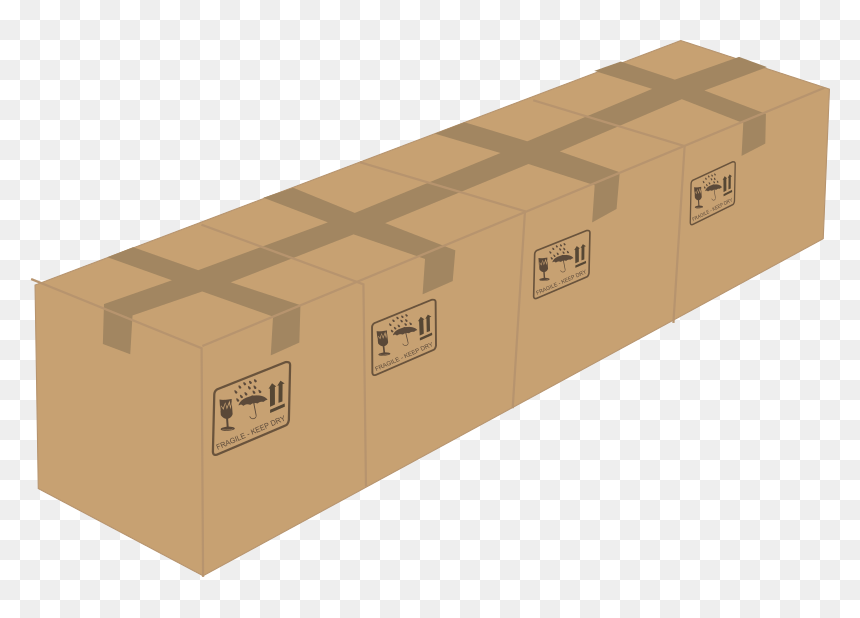 Four Boxes - Boxes Clipart, HD Png Download - moving boxes png