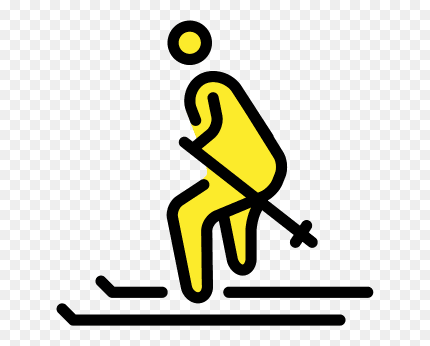Skier Emoji Clipart, HD Png Download - skier png