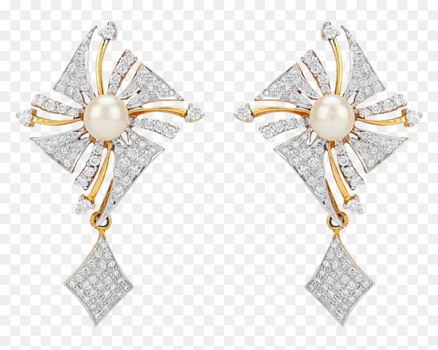 Earrings, HD Png Download - gold angel wings png