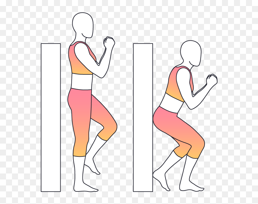Exercise Clipart Squat Exercise, HD Png Download - squat png