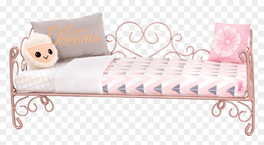 Sweet Dreams Scrollwork Bed For 18-inch Dolls - Studio Couch, HD Png Download - scrollwork png