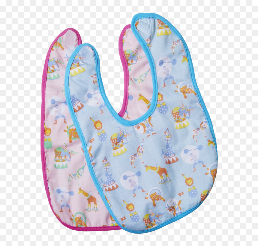 Baby Bib Circus Print Rice Dk - Bib, HD Png Download - bib png