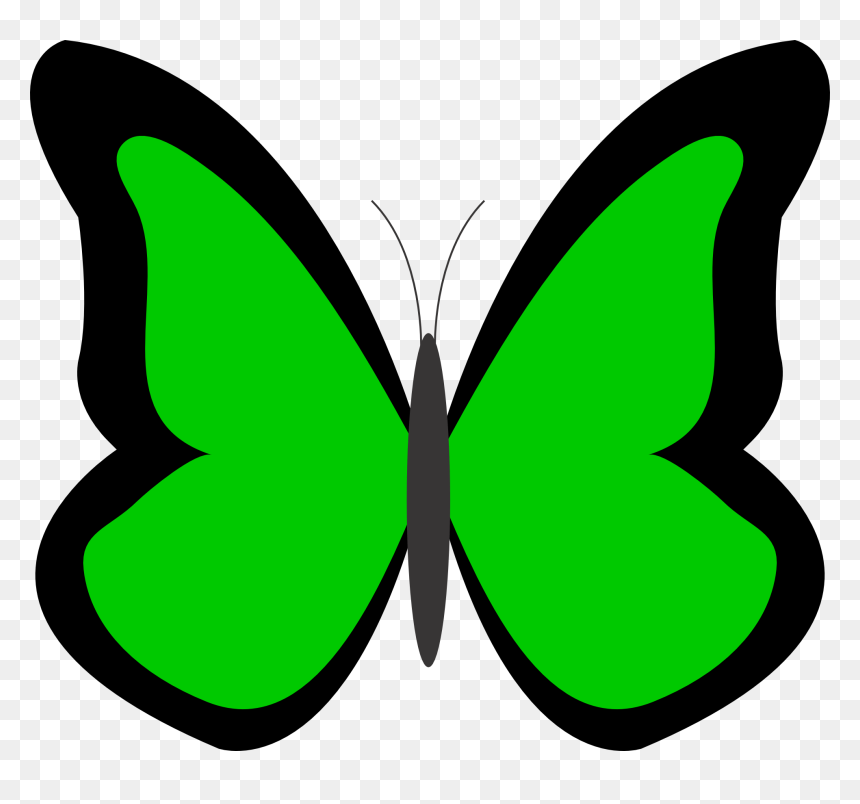 Green Butterfly Clipart - Clipart Green Butterfly, HD Png Download - green butterfly png