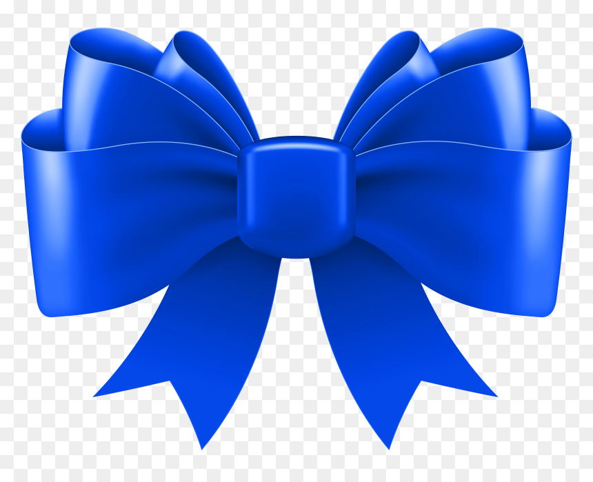 Blue Bow Decorative Png Clip Art Image , Png Download, Transparent Png - blue bow png