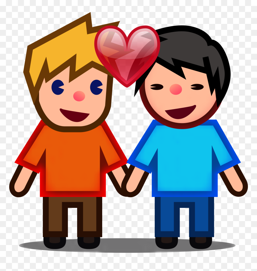 Cartoon Holding Hands 15, Buy Clip Art - Couple Emoji Png, Transparent Png - whatsapp.png