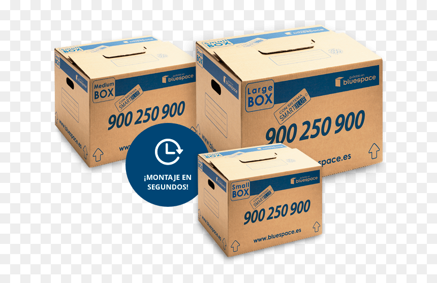 Blue Space Madrid Cajas, HD Png Download - moving boxes png
