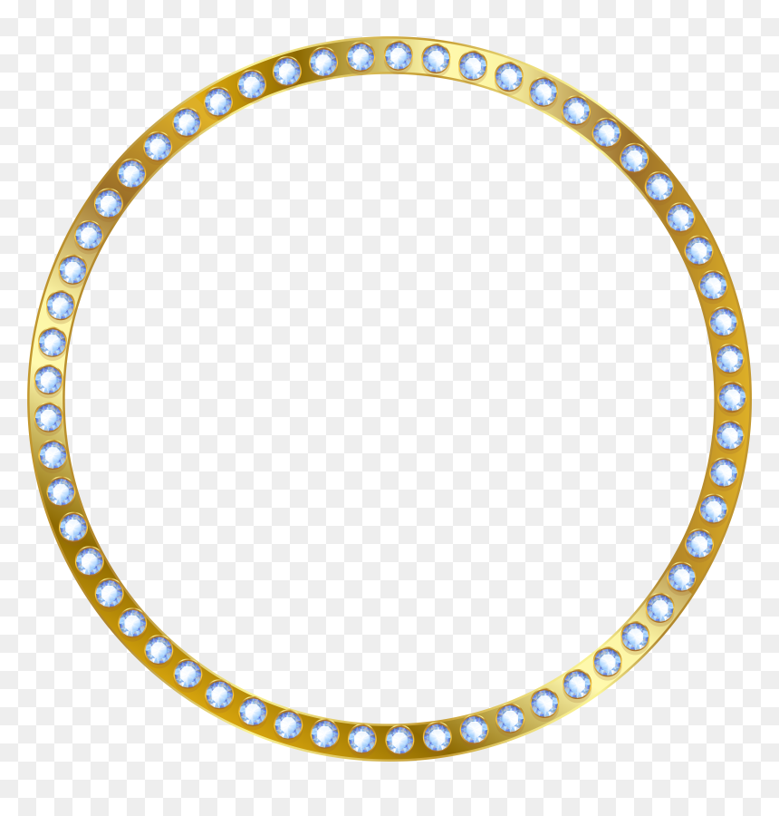 Round Border Frame Gold, HD Png Download - gold oval frame png