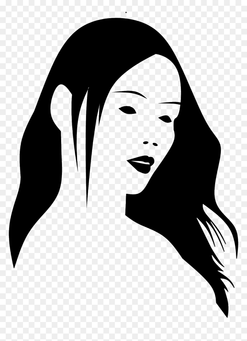Illustration, HD Png Download - woman face silhouette png