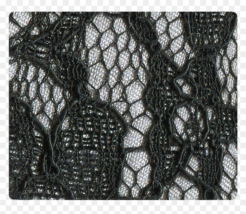 98 Black Lace Grey Satin Fabric Swatch - Black Lace Fabric Swatch, HD Png Download - black lace pattern png