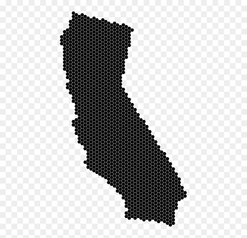 Angle,tree,black - California Graphic, HD Png Download - black hexagon png