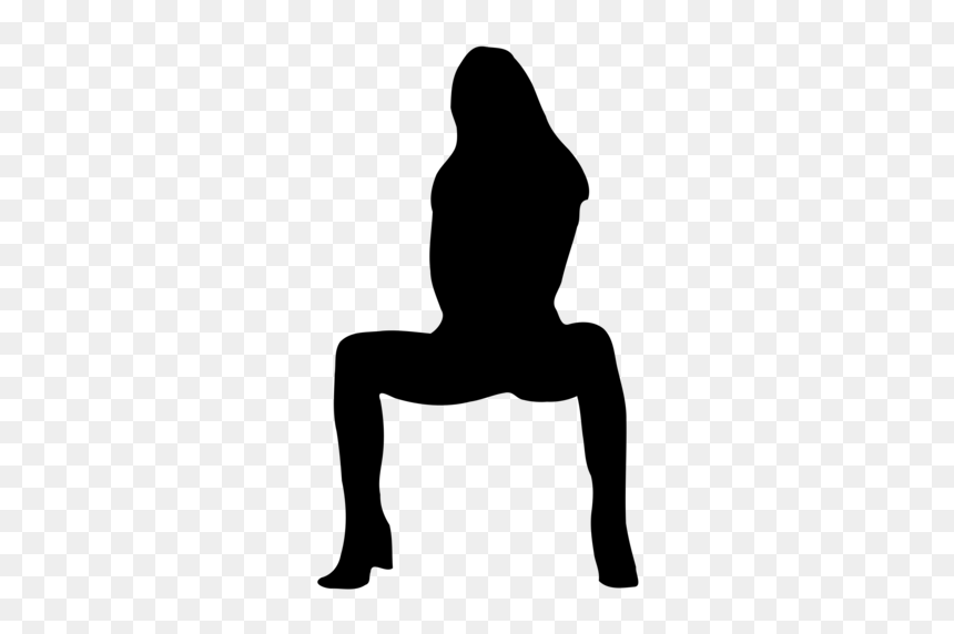Woman Body Silhouette Png, Transparent Png - squat png