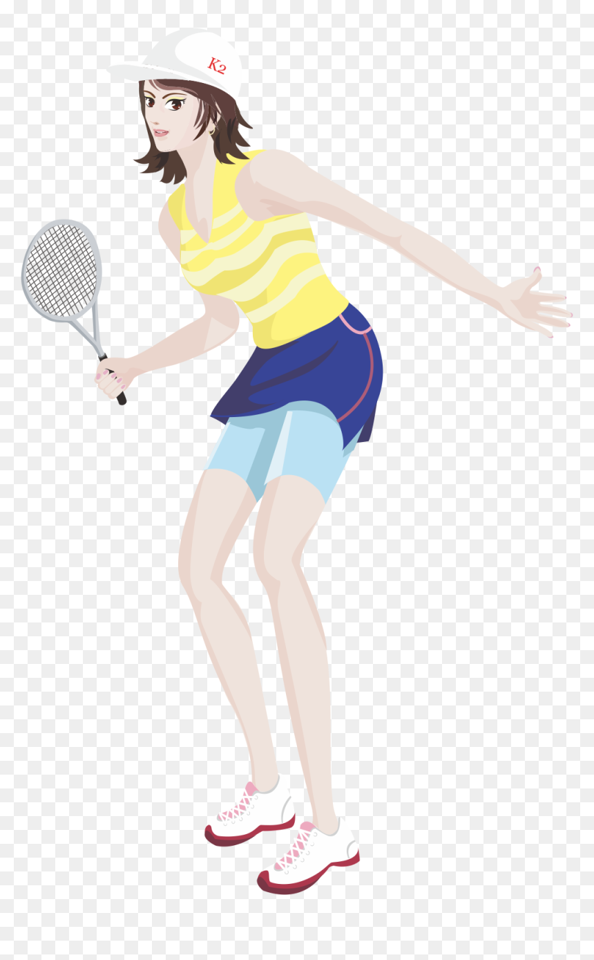 Tennis Girl Badminton - Badminton Woman Png, Transparent Png - badminton png