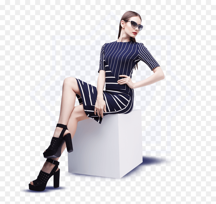 Dalma Fashion - Aulora Pants Navy Blue, HD Png Download - fashion girl png