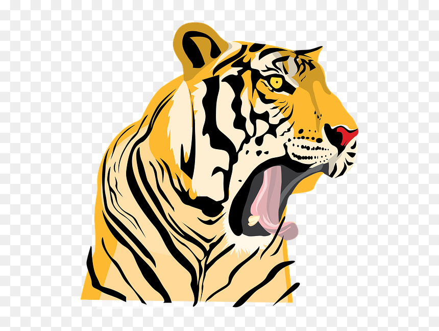 Thumb Image - Cartoon Roaring Tiger Png Transparent, Png Download - roaring tiger png