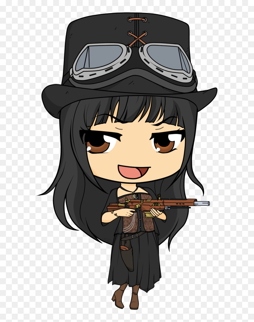 Steampunk Clipart Steampunk Girl, Steampunk Steampunk - Steampunk Chibi, HD Png Download - steampunk frame png