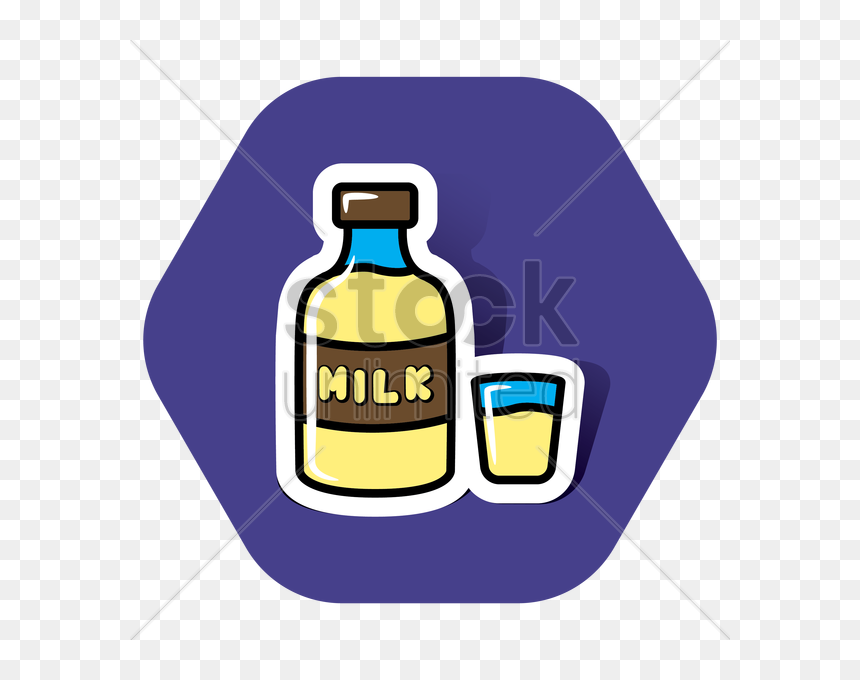 Glass Milk Bottle Clipart , Png Download - Illustration, Transparent Png - milk bottle png