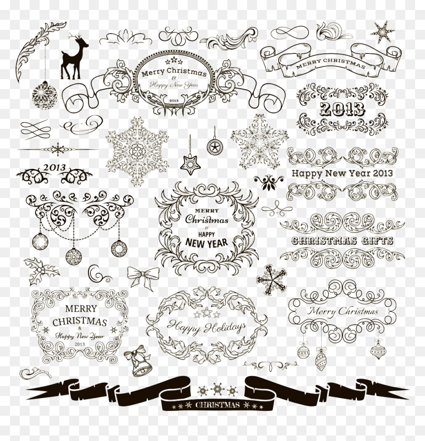 Christmas Euclidean Lace Pattern Transprent Png Free - Clip Art, Transparent Png - black lace pattern png
