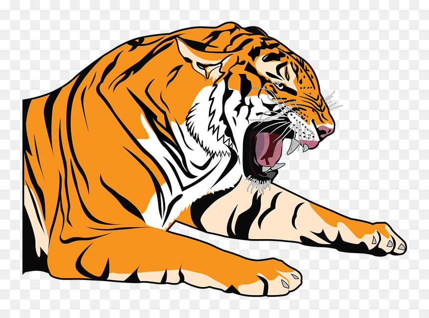 Thumb Image - Tiger Clip Art, HD Png Download - roaring tiger png
