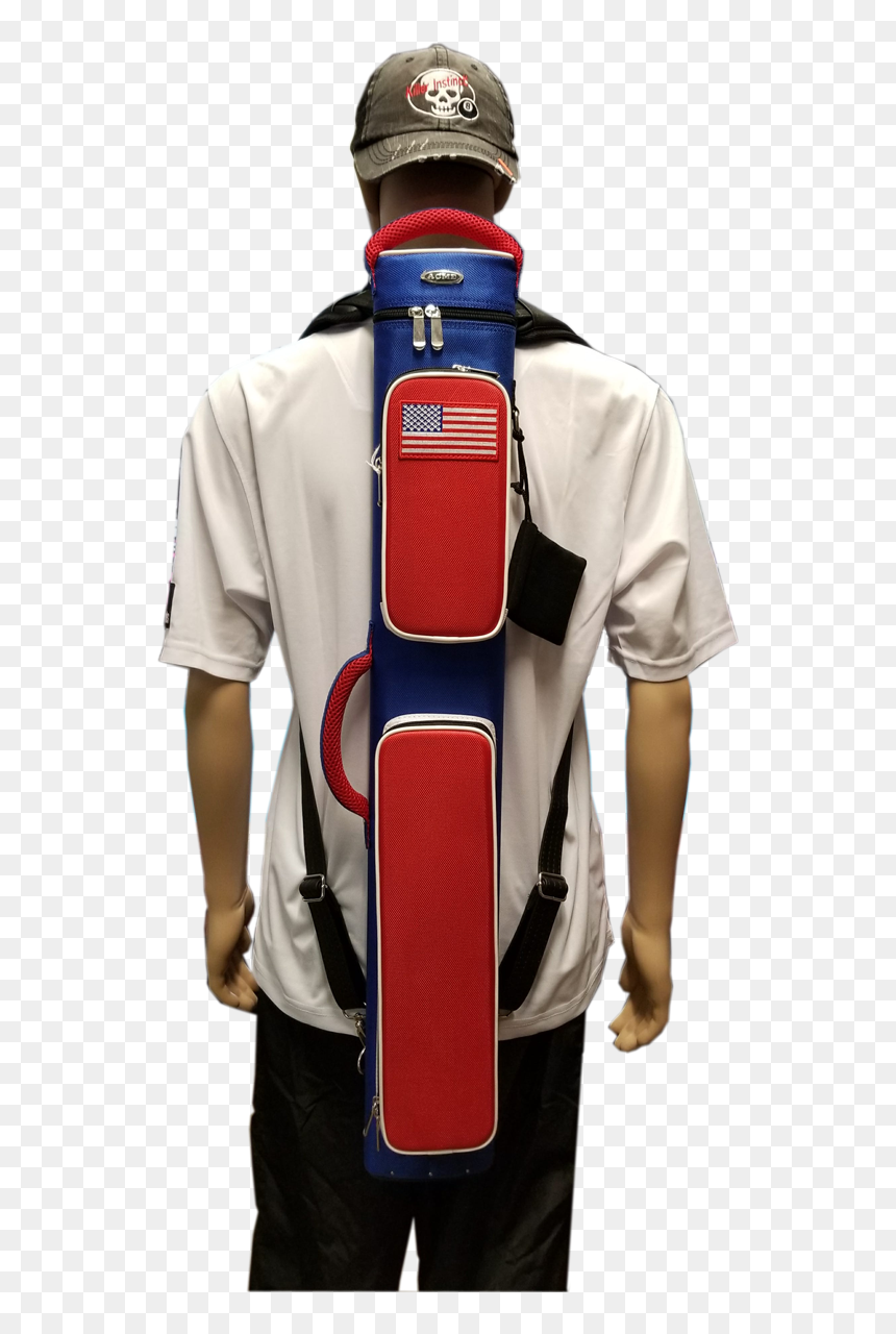 Red White And Blue Pool Cue Case , Png Download - Messenger Bag, Transparent Png - pool cue png