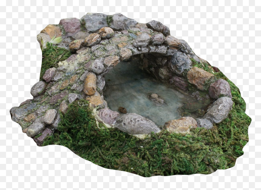 Fairy Garden With Real Pond, HD Png Download - stone bridge png