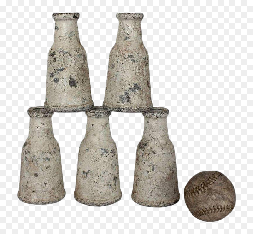 1950s Milk Bottle Carnival Knock Down Target Game - Ceramic, HD Png Download - milk bottle png