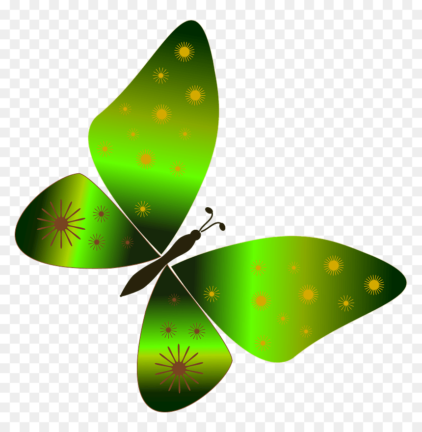 Green Butterfly Clipart - Butterflies, HD Png Download - green butterfly png