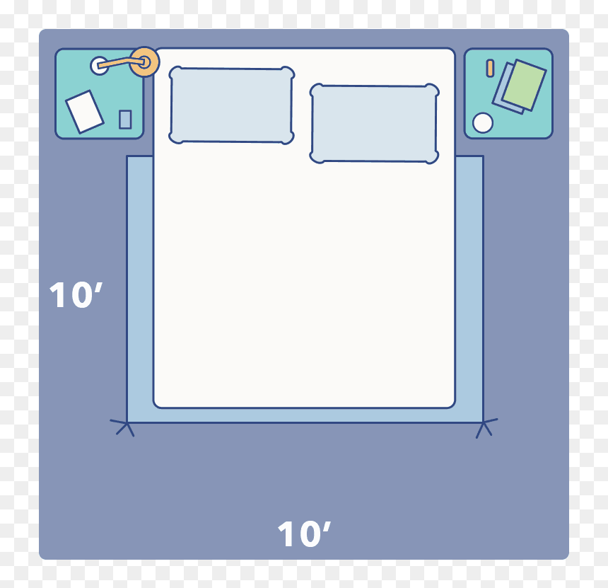 Queen Vs King Bed, HD Png Download - bed side view png