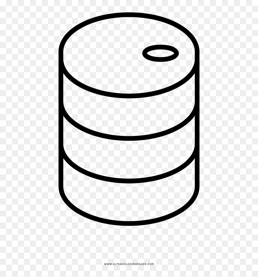 Oil Barrel Coloring Page - Line Art, HD Png Download - oil barrel png