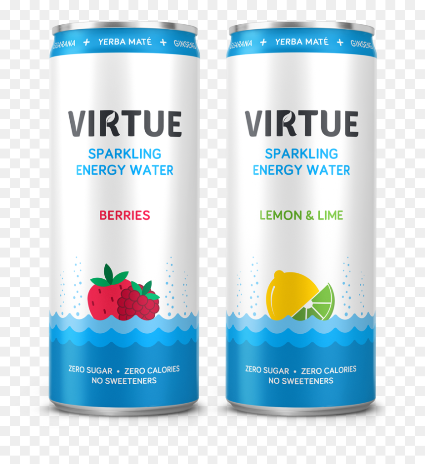 Virtueenergywater-1, HD Png Download - red bull can png