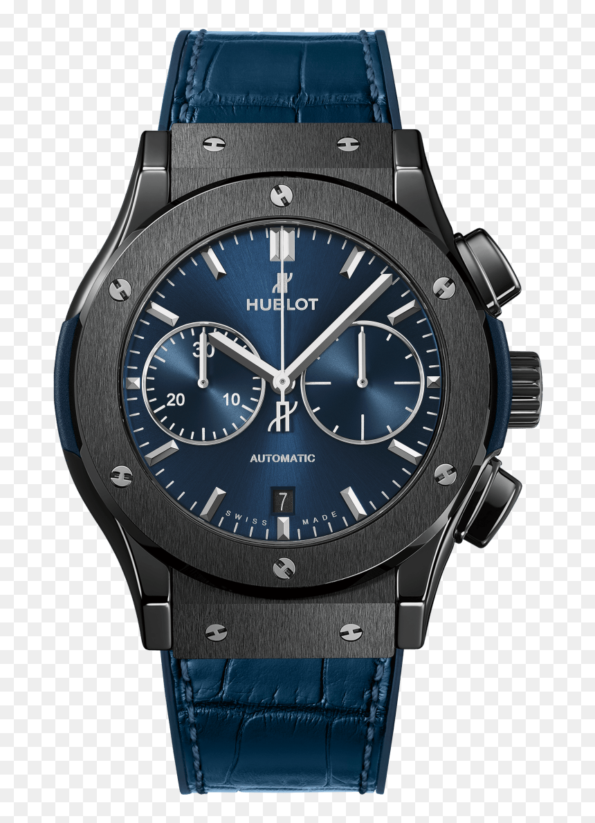 Classic Fusion Ceramic Blue Chronograph 45 Mm, Front - Hublot Classic Fusion Chronograph Blue Ceramic, HD Png Download - sunray png