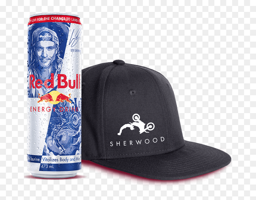 1 X Levi Sherwood Can - Levi Sherwood Red Bull, HD Png Download - red bull can png