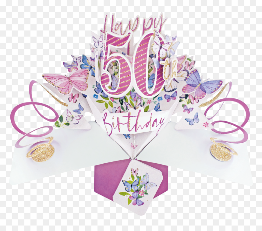 50th Birthday Card Female, HD Png Download - 50th birthday png