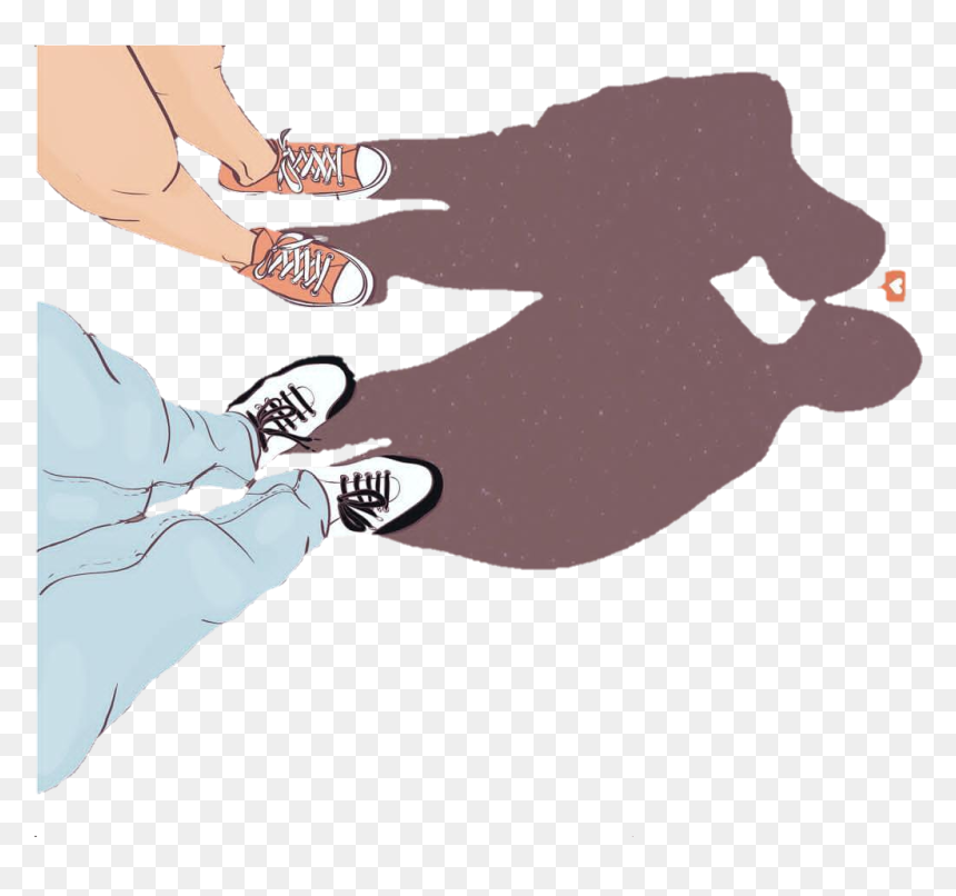 #love #tumblr #couple #shadow - Transparent Couple Png, Png Download - human shadow png