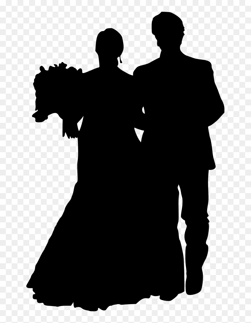 Bridegroom, HD Png Download - bride silhouette png