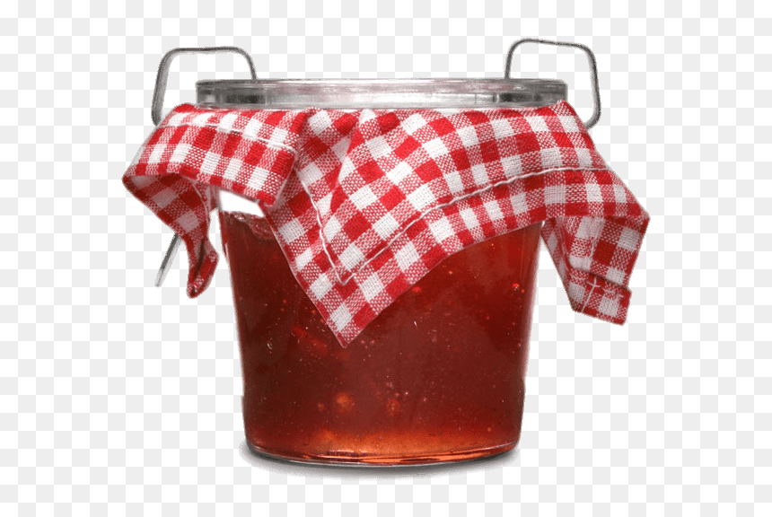 Tarro De Mermelada Con Envoltura A Cuadros - Jam, HD Png Download - cuadros png