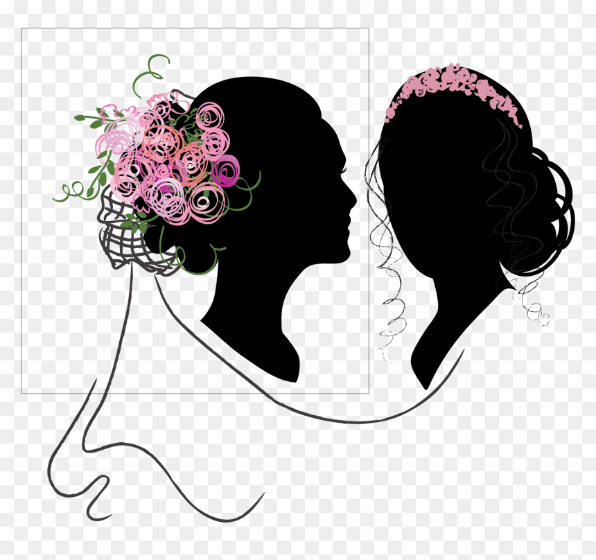 Illustration, HD Png Download - bride silhouette png