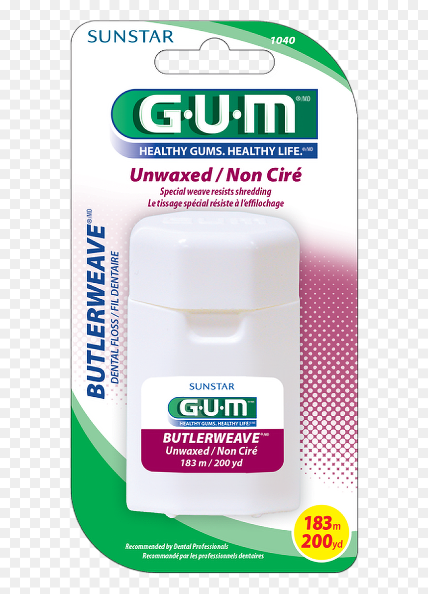 Fil Dentaire Butlerweaveᴹᴰ Non Ciré Degumᴹᴰ - Bottle, HD Png Download - floss png