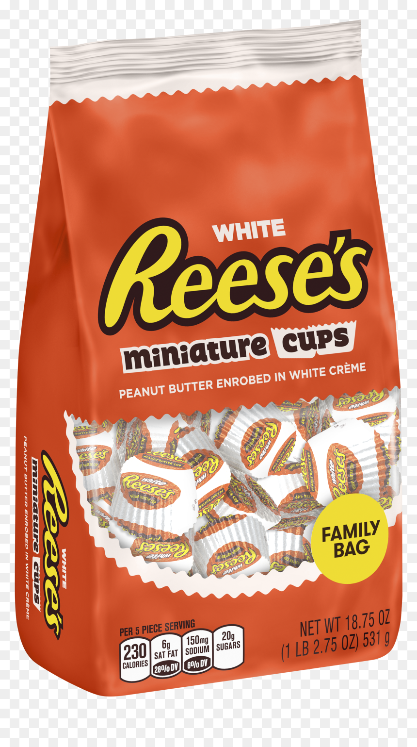 Reese"s Peanut Butter Cups White Chocolate Miniatures - Reese's Peanut Butter Cups, HD Png Download - reeses png