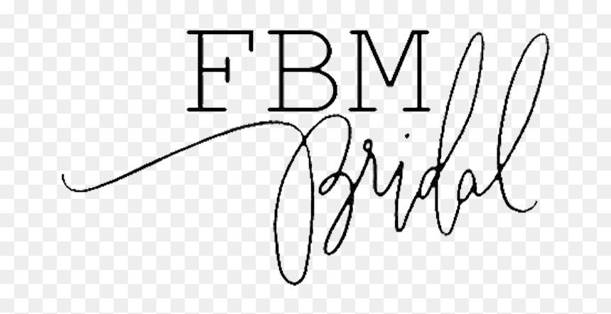 Fbm Bridal Logo - Calligraphy, HD Png Download - bride silhouette png