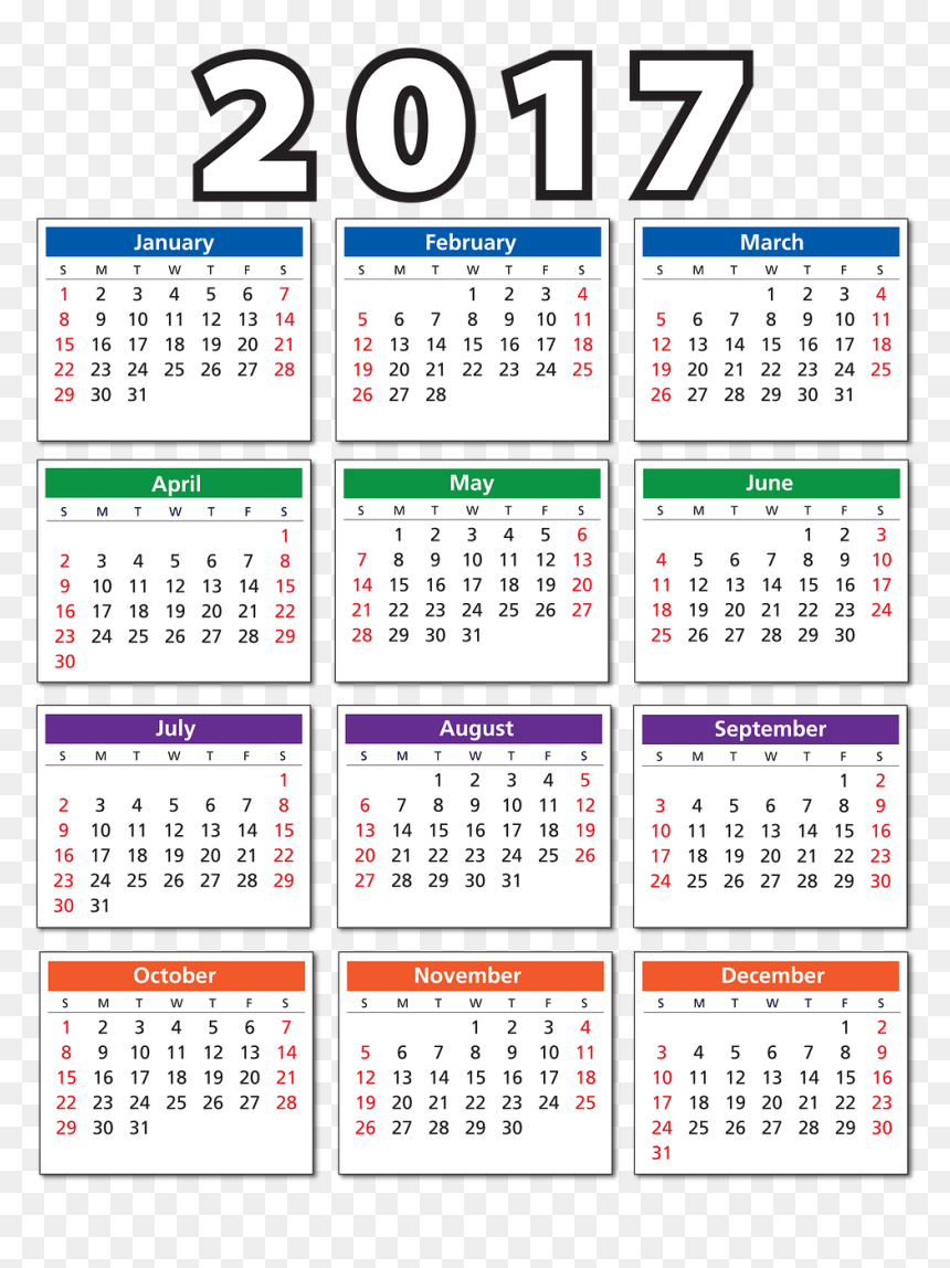 Calendar, HD Png Download - 2017 calender png