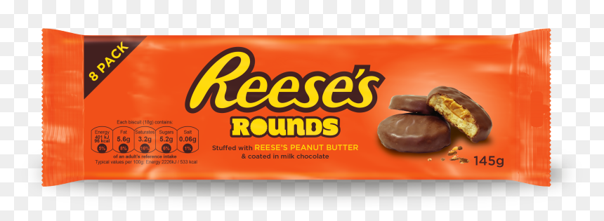 Reese%27s Rounds 8 Pack Visual - Snack, HD Png Download - reeses png
