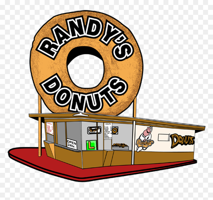 Randy S Donuts - Randys Donuts Clip Art, HD Png Download - donut clipart png