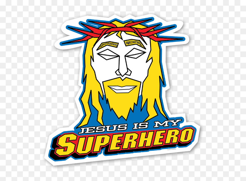 Superhero Sticker - Jesus Is My Superhero Clipart Png Transparent, Png Download - superhero clipart png